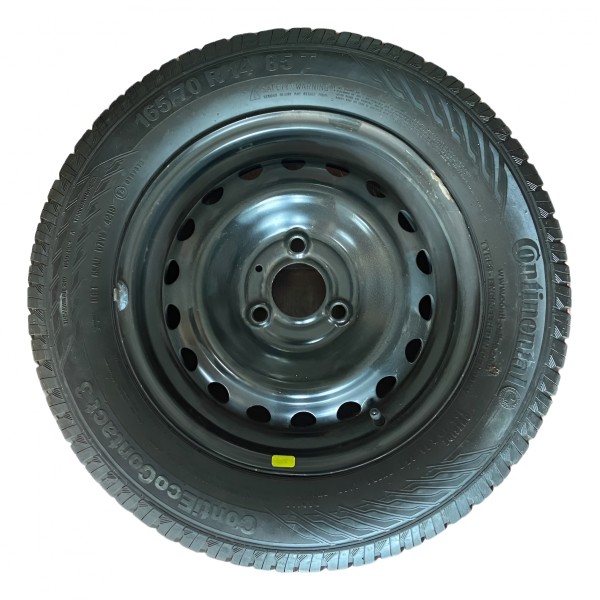 Roda De Ferro Pneu 165 70 Aro 14 Renault Kwid Zen 2020 Preto