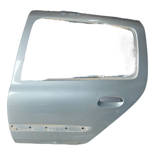 Porta Traseira Esquerda Renault Clio Sedan 2007 Á 2011 Orig Traseira Esquerdo Prateado