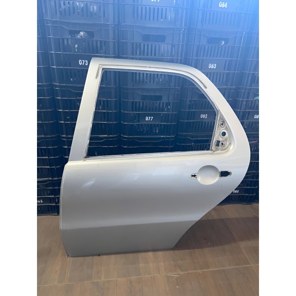 Porta Traseira Esquerda Palio Siena 2008 Até 2012 Original Traseira Esquerdo Prateado